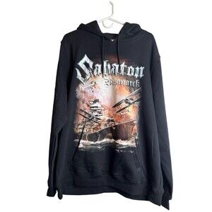 Sabaton Bismarck King Of The Ocean Hoodie Sweatshirt Size 3XL Double Sided black